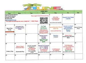 LAS June Calendar